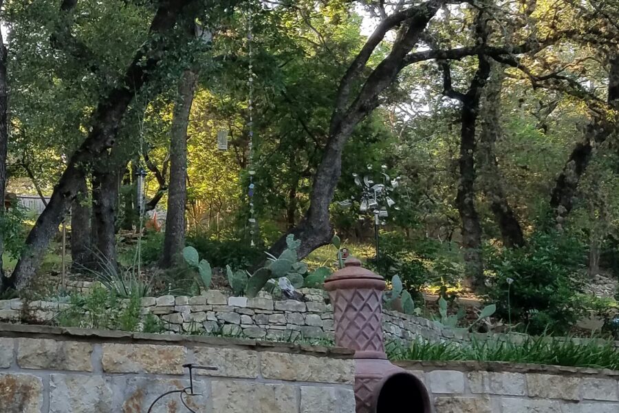 Texas Hill country backyard