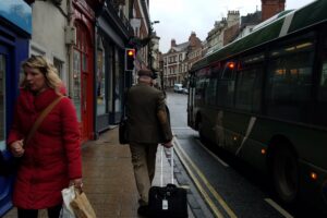 Walk up Micklegate, York, England