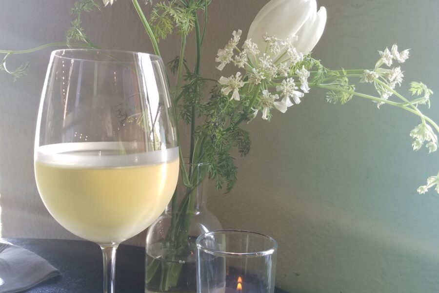 Fresh flowers on the table at Otto's German Bistro are also a staple you will see everyday.