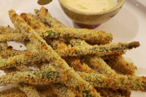 Oven Roasted Asparagus “Fries” with Charlotte’s Quick Aioli